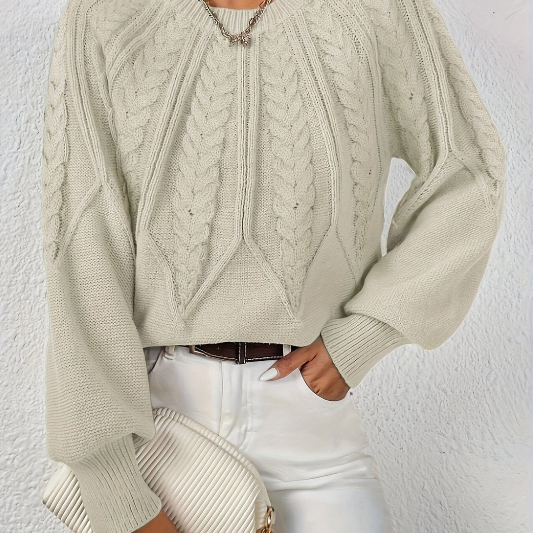 Braided Cable Knit Sweater | Valenira
