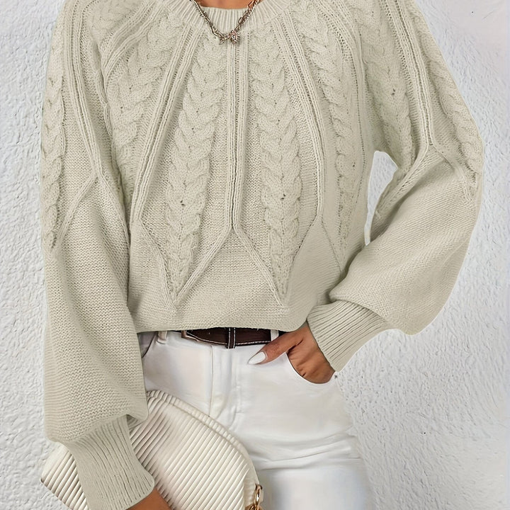 Braided Cable Knit Sweater | Valenira