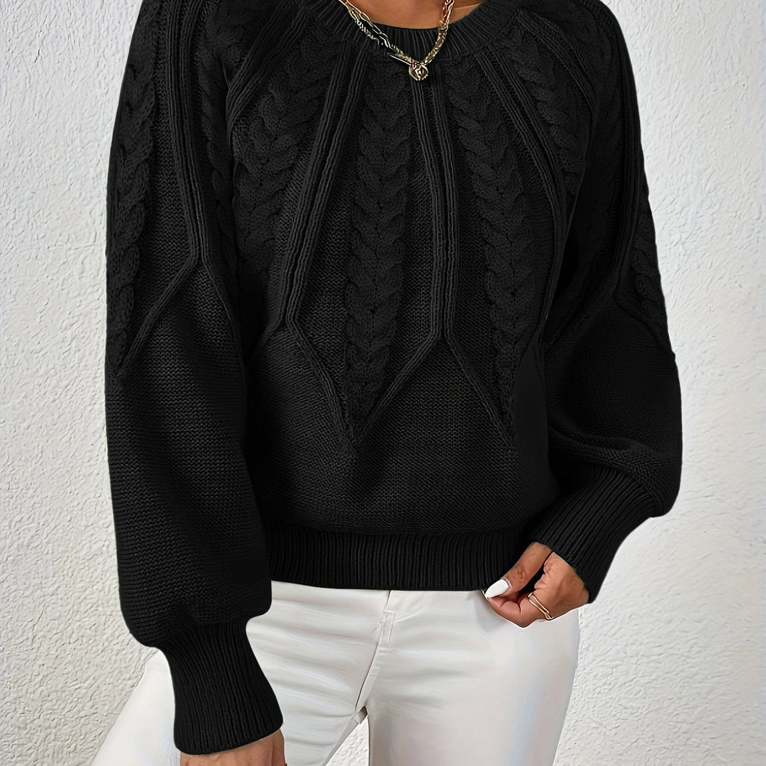 Braided Cable Knit Sweater | Valenira