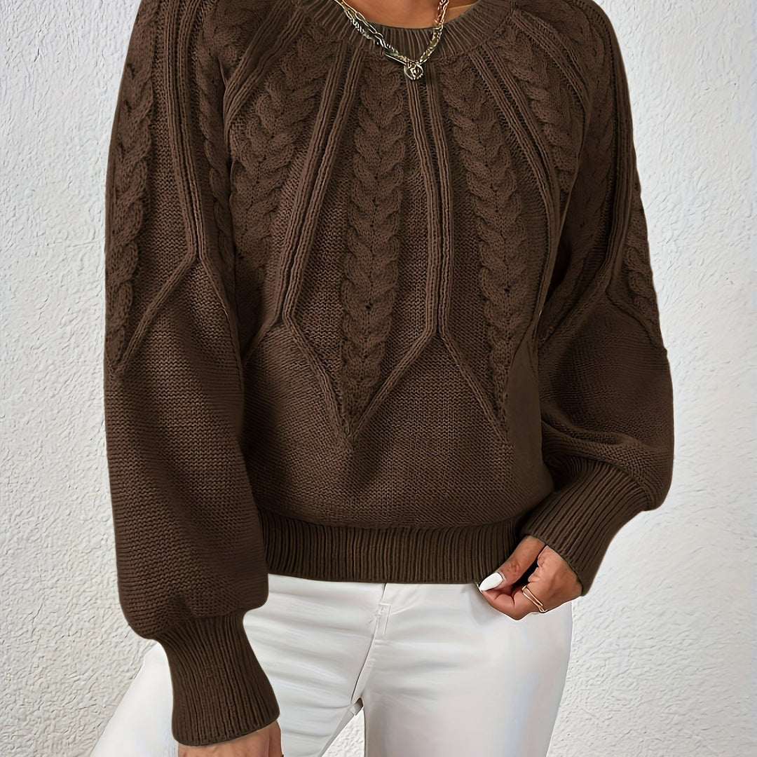Braided Cable Knit Sweater | Valenira