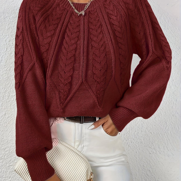 Braided Cable Knit Sweater | Valenira
