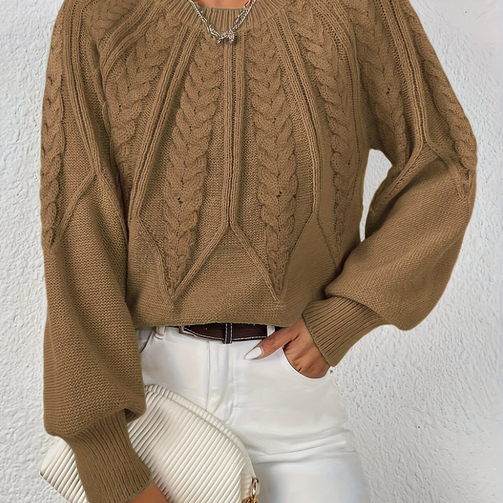 Braided Cable Knit Sweater | Valenira