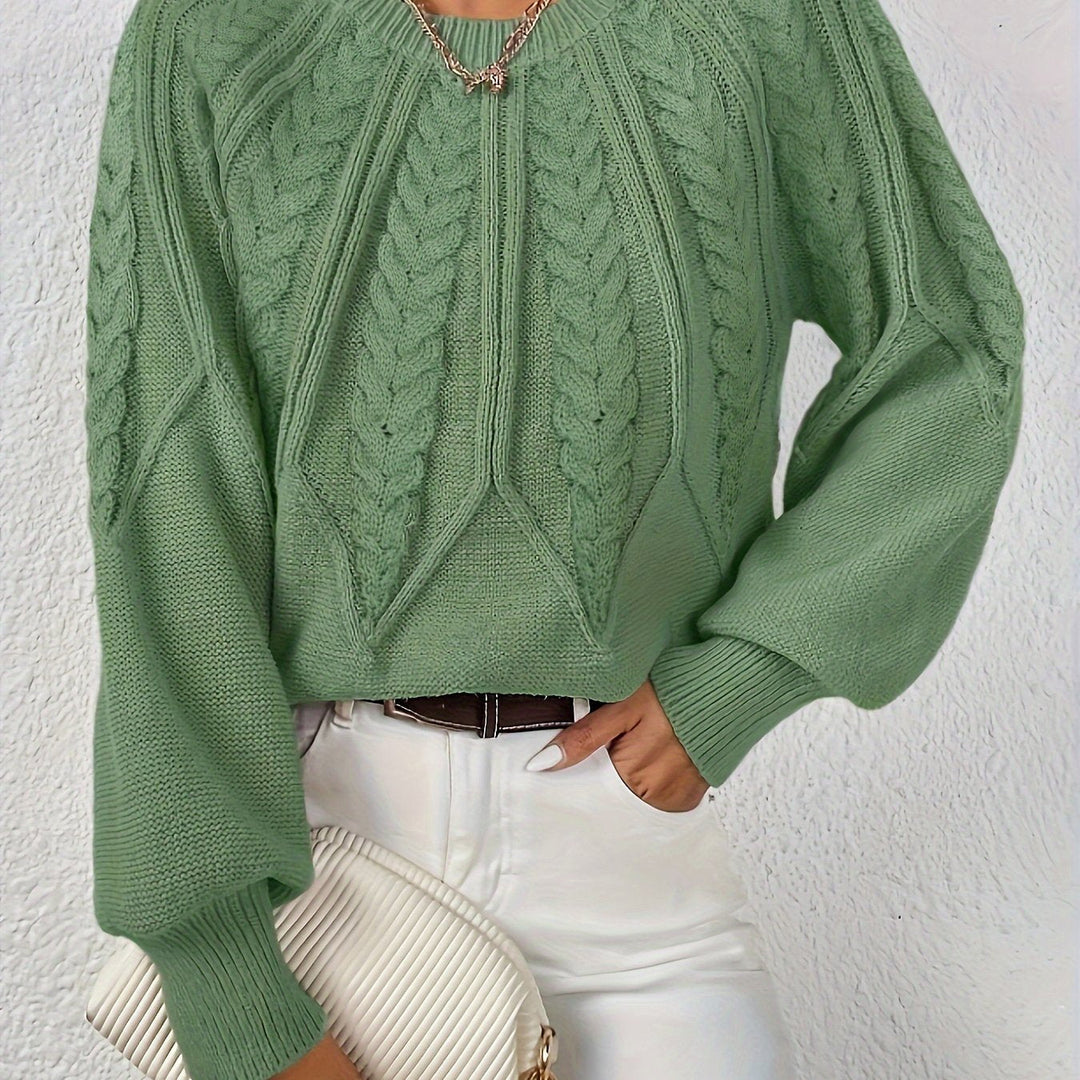 Braided Cable Knit Sweater | Valenira