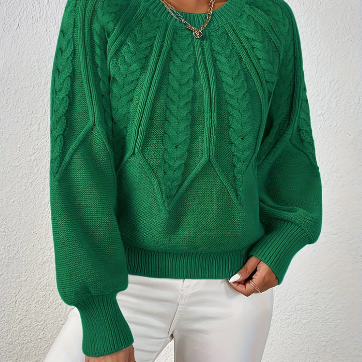 Braided Cable Knit Sweater | Valenira