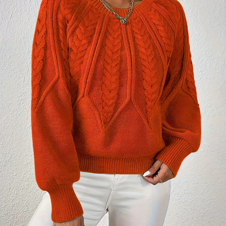 Braided Cable Knit Sweater | Valenira