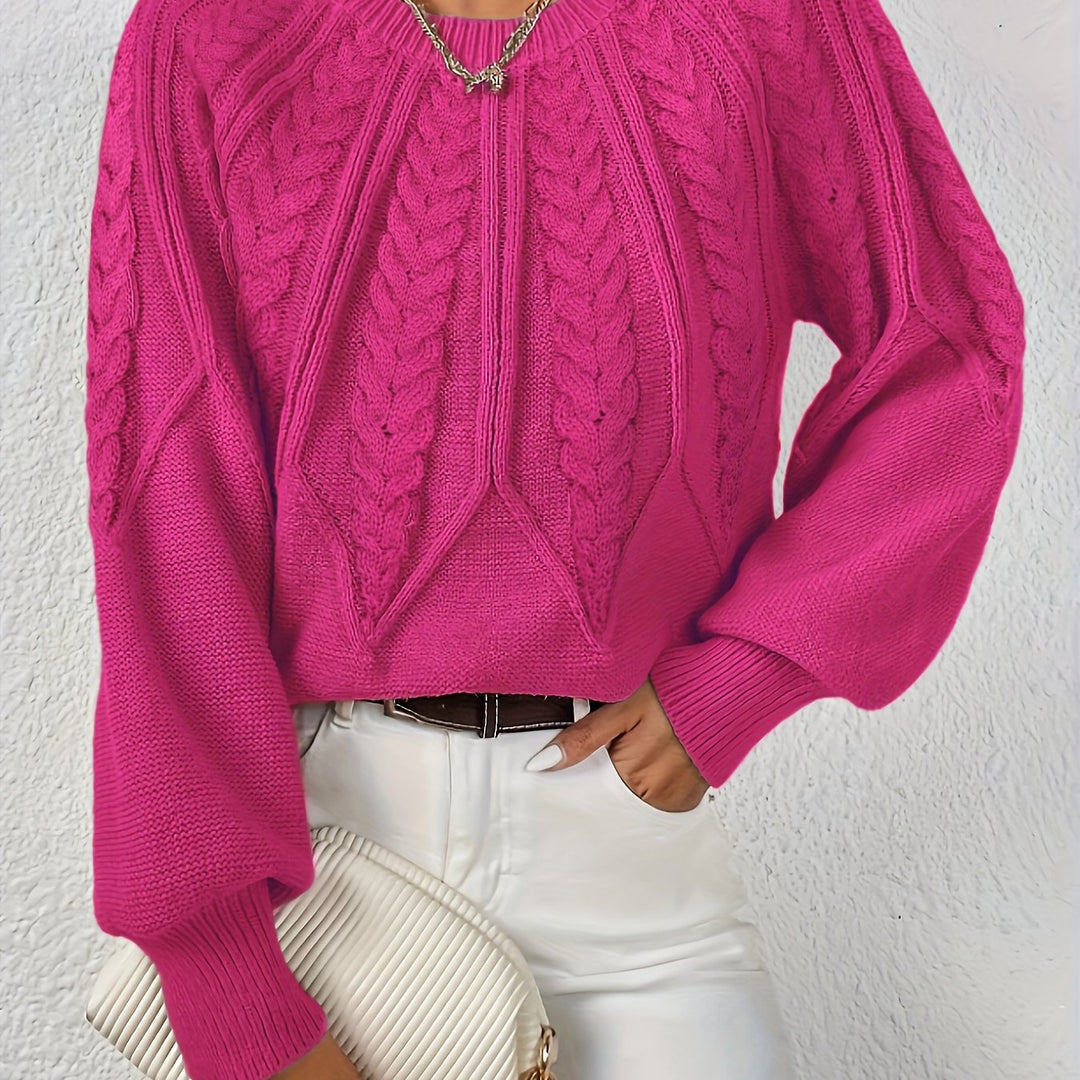 Braided Cable Knit Sweater | Valenira