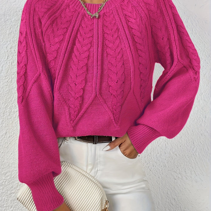 Braided Cable Knit Sweater | Valenira