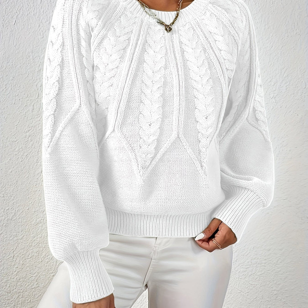 Braided Cable Knit Sweater | Valenira