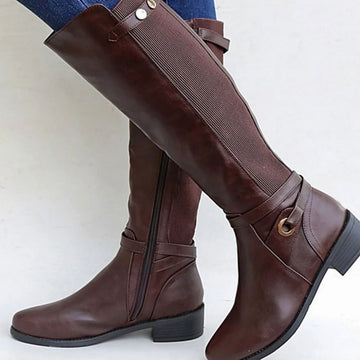 Orthopedic Knee High Boots with Elastic Panel
