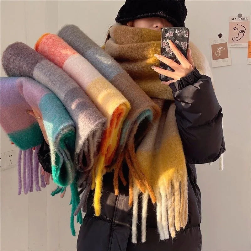 Brushed Check Scarf | Valenira