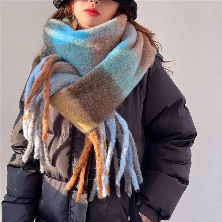 Brushed Check Scarf | Valenira