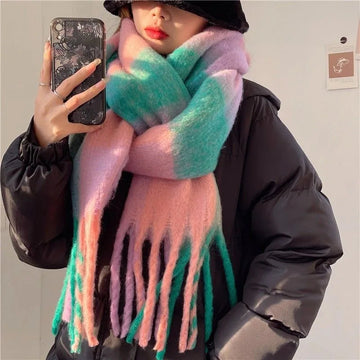 Brushed Check Scarf