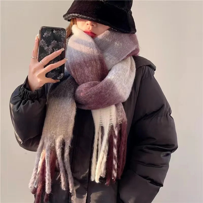 Brushed Check Scarf | Valenira