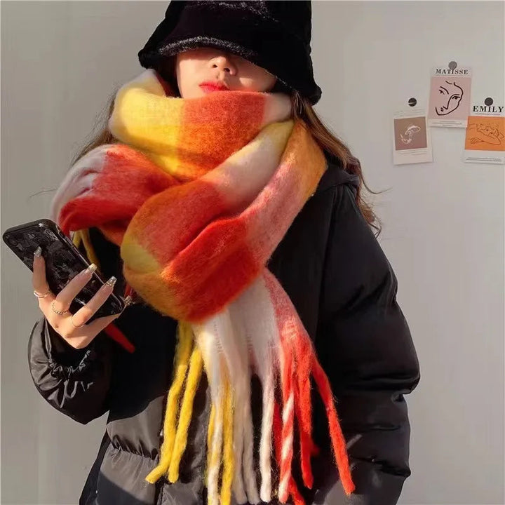 Brushed Check Scarf | Valenira
