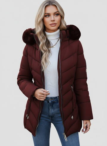 Faux Fur Hooded Coat