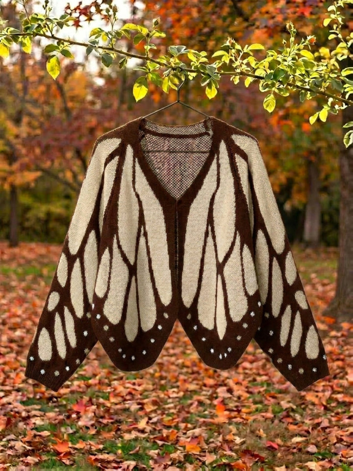 Butterfly Cape Cardigan in Ivory | Valenira