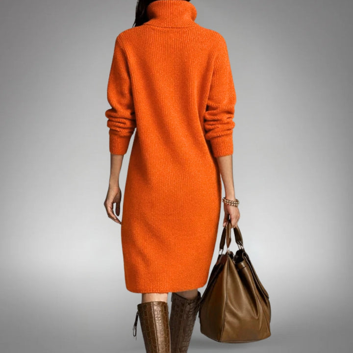 Button Collar Midi Dress | Valenira