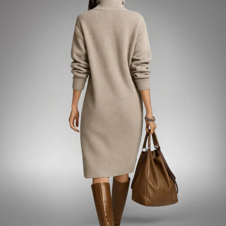 Button Collar Midi Dress | Valenira