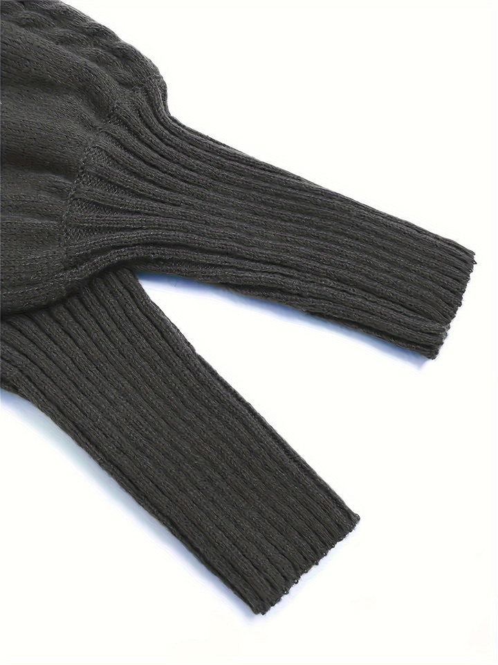 Cable Texture Knit Sweater | Valenira