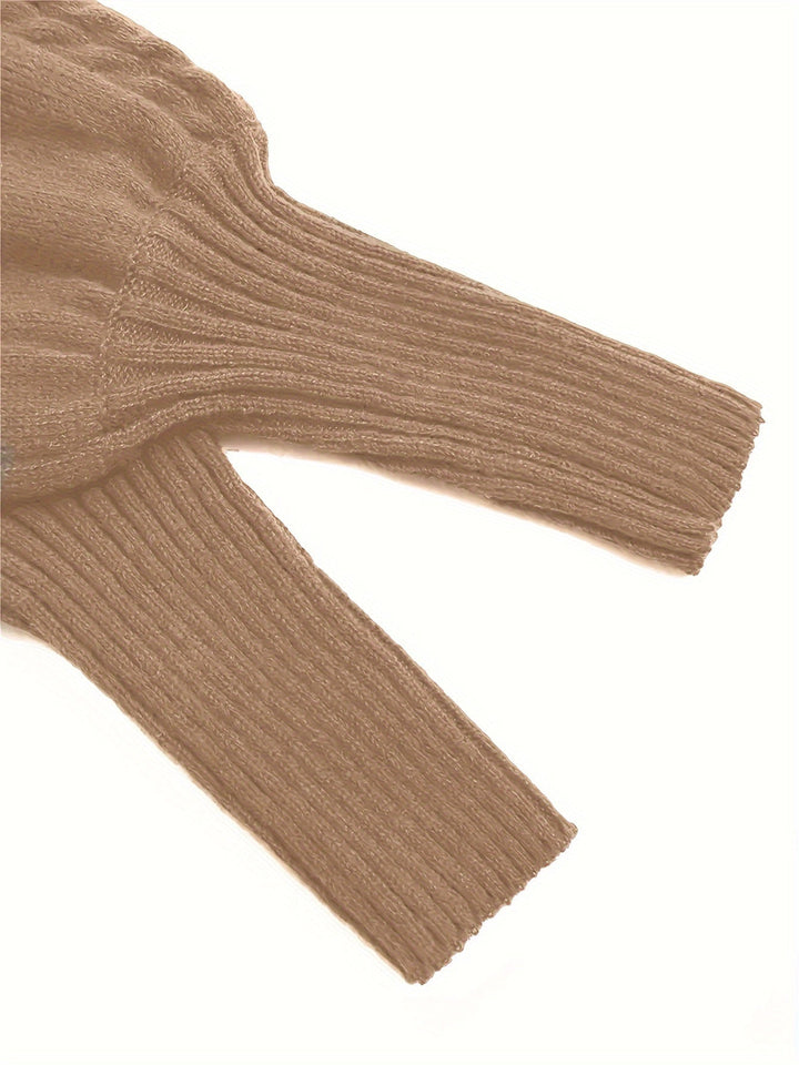 Cable Texture Knit Sweater | Valenira