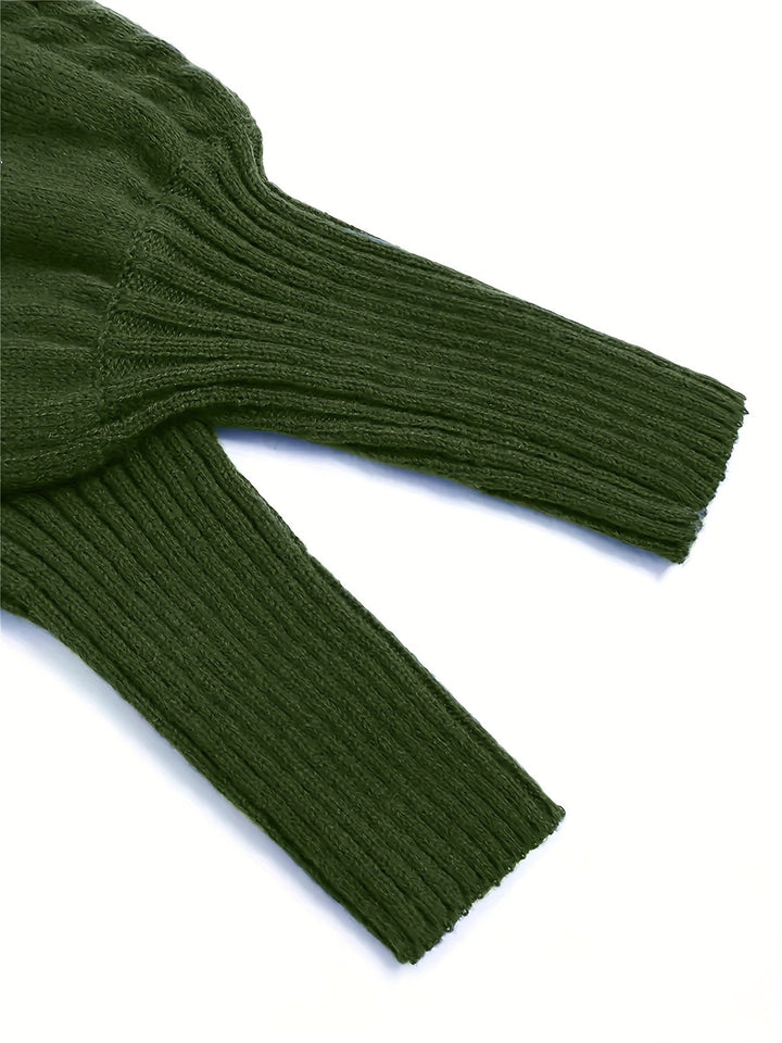 Cable Texture Knit Sweater | Valenira