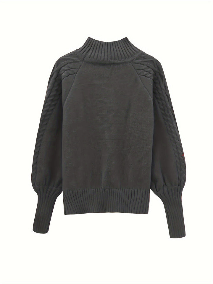 Cable Texture Knit Sweater | Valenira