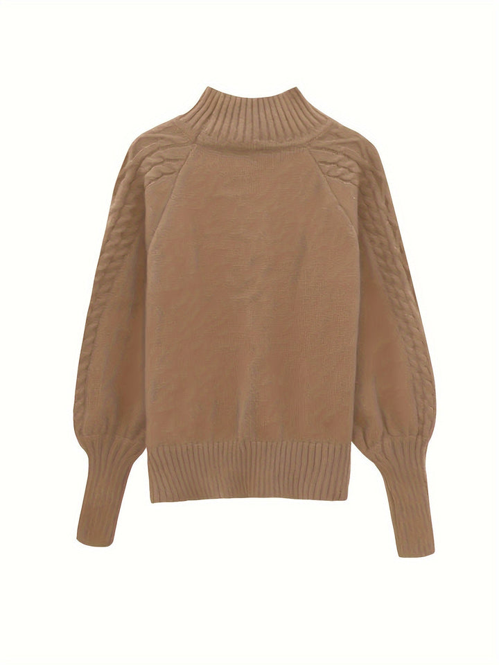 Cable Texture Knit Sweater | Valenira