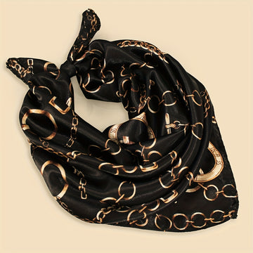 Chain Print Satin Scarf