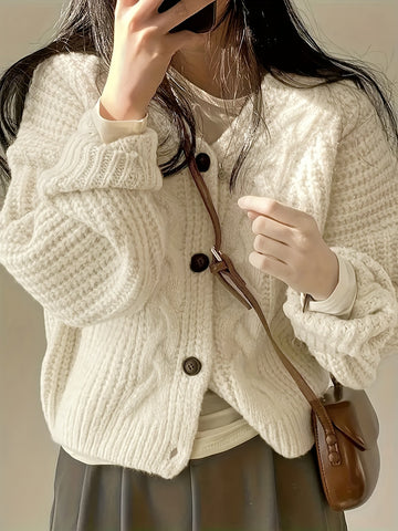 Chunky Cable Knit Cardigan