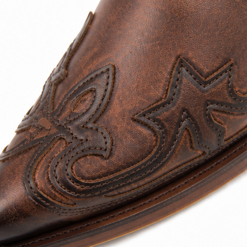 Embroidered Western Ankle Boots