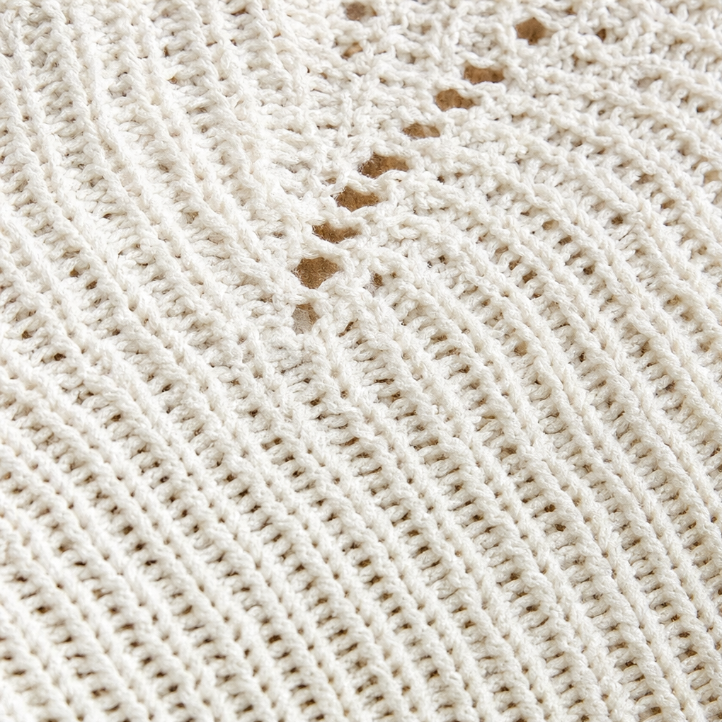 Wave Openwork Batwing Sweater