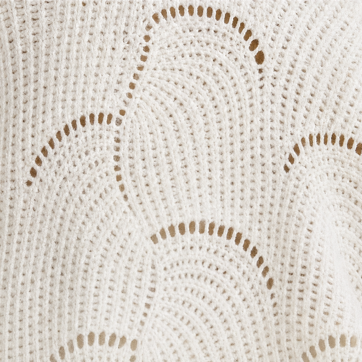 Wave Openwork Batwing Sweater