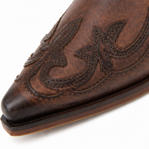 Embroidered Western Ankle Boots
