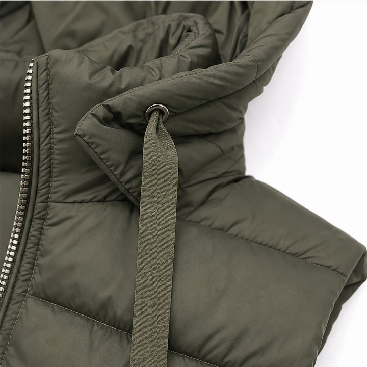 Longline Hooded Quilted Vest