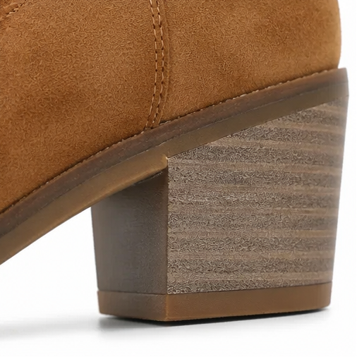 Embroidered Suede Knee High Western Boots