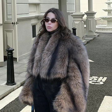 Cropped Faux Fur Jacket