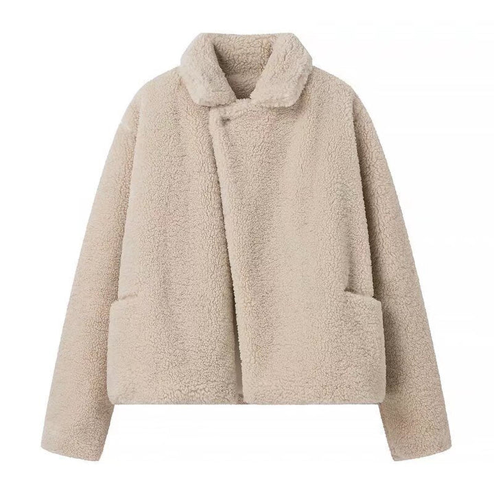 Cropped Teddy Jacket with Wide | Valenira