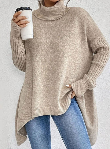 Oversized Longline Turtleneck Sweater