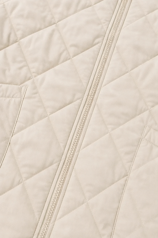 Knit Panel Quilted Patchwork Puffer