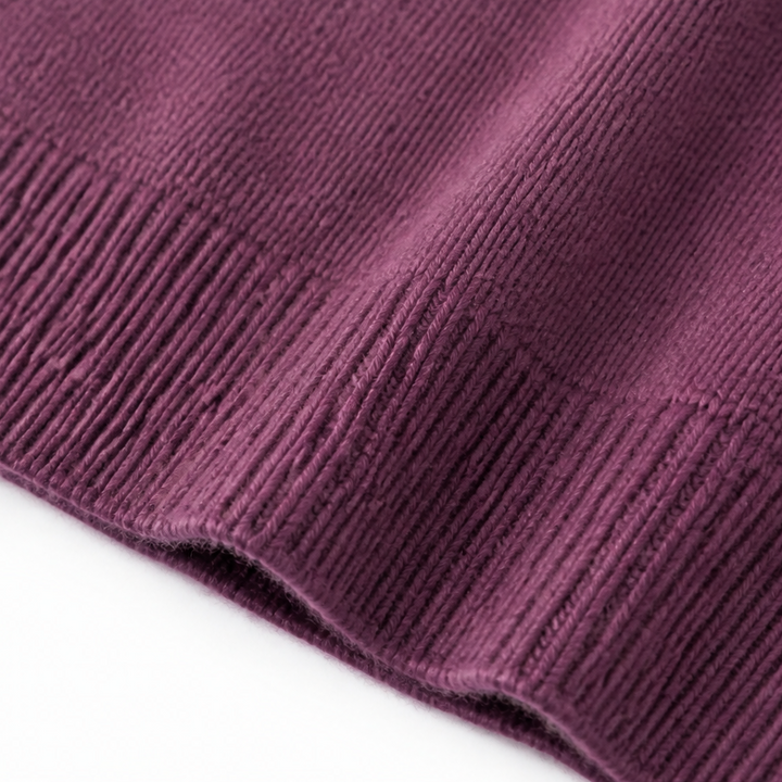 Shawl Collar Ribbed Knit Pullover