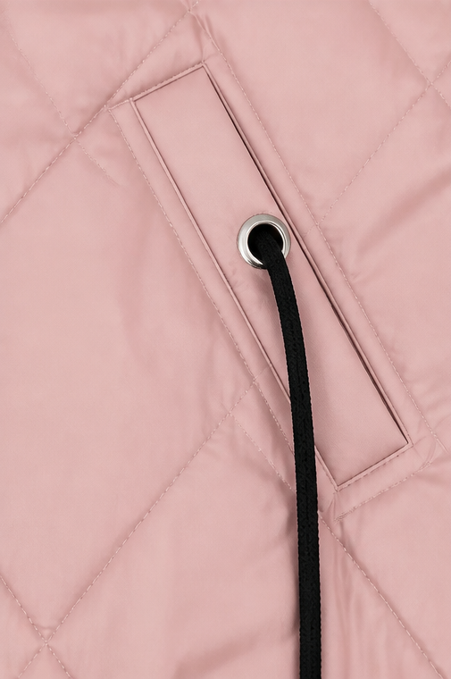 Diamond Quilted Drawcord Hood Jacket