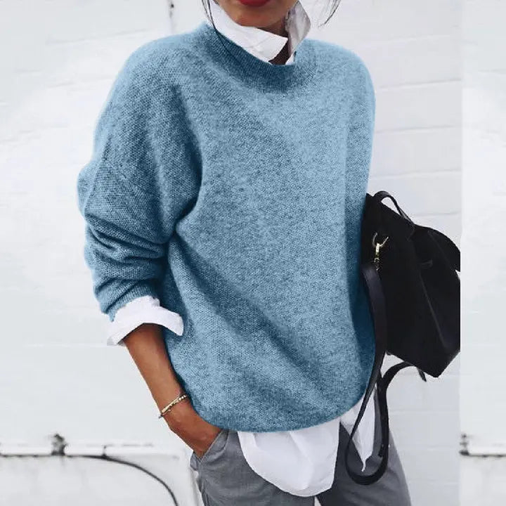 Drop Shoulder Knit Sweater | Valenira
