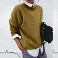 Drop Shoulder Knit Sweater in Light Blue | Valenira