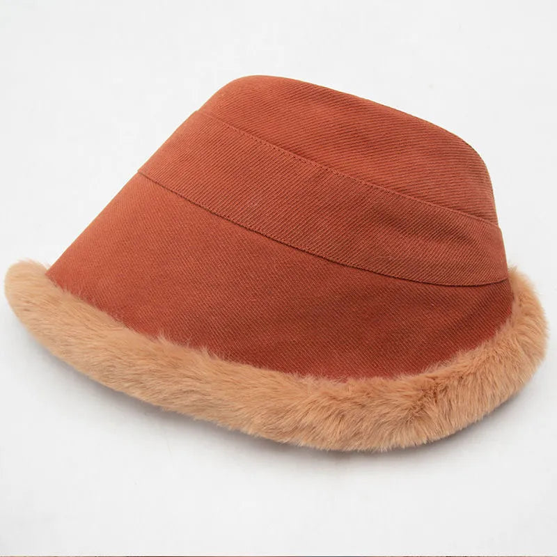Fur Brim Bucket Hat | Valenira