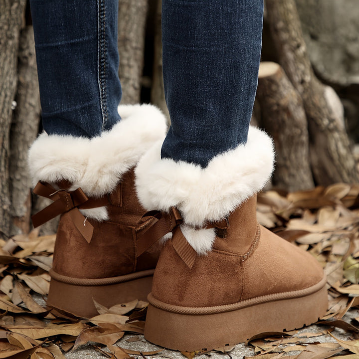 Faux Fur Platform Boots | Valenira