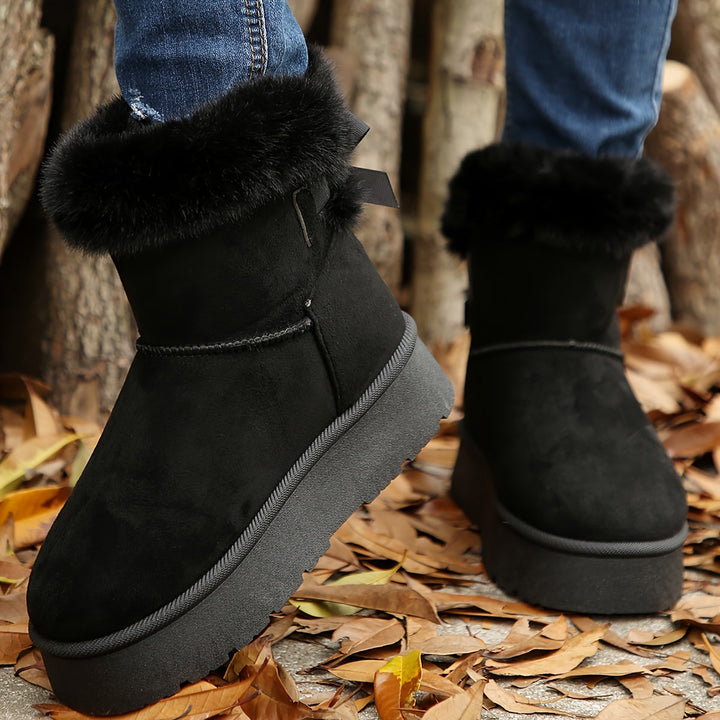Faux Fur Platform Boots | Valenira