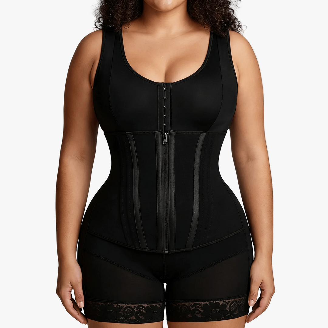 Zip and Hook Full-Body Shaper