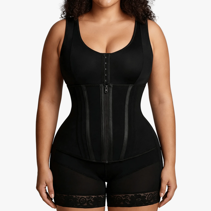 Zip and Hook Full-Body Shaper