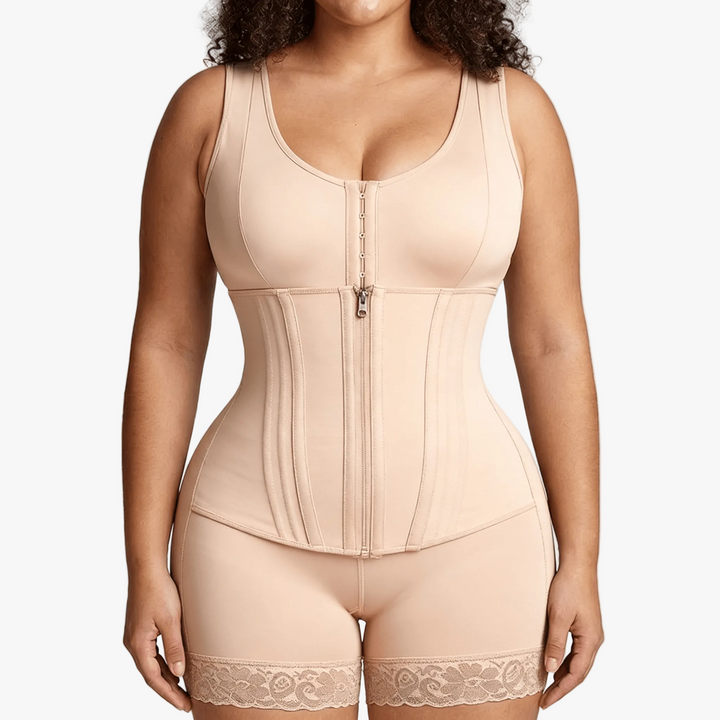 Zip and Hook Full-Body Shaper
