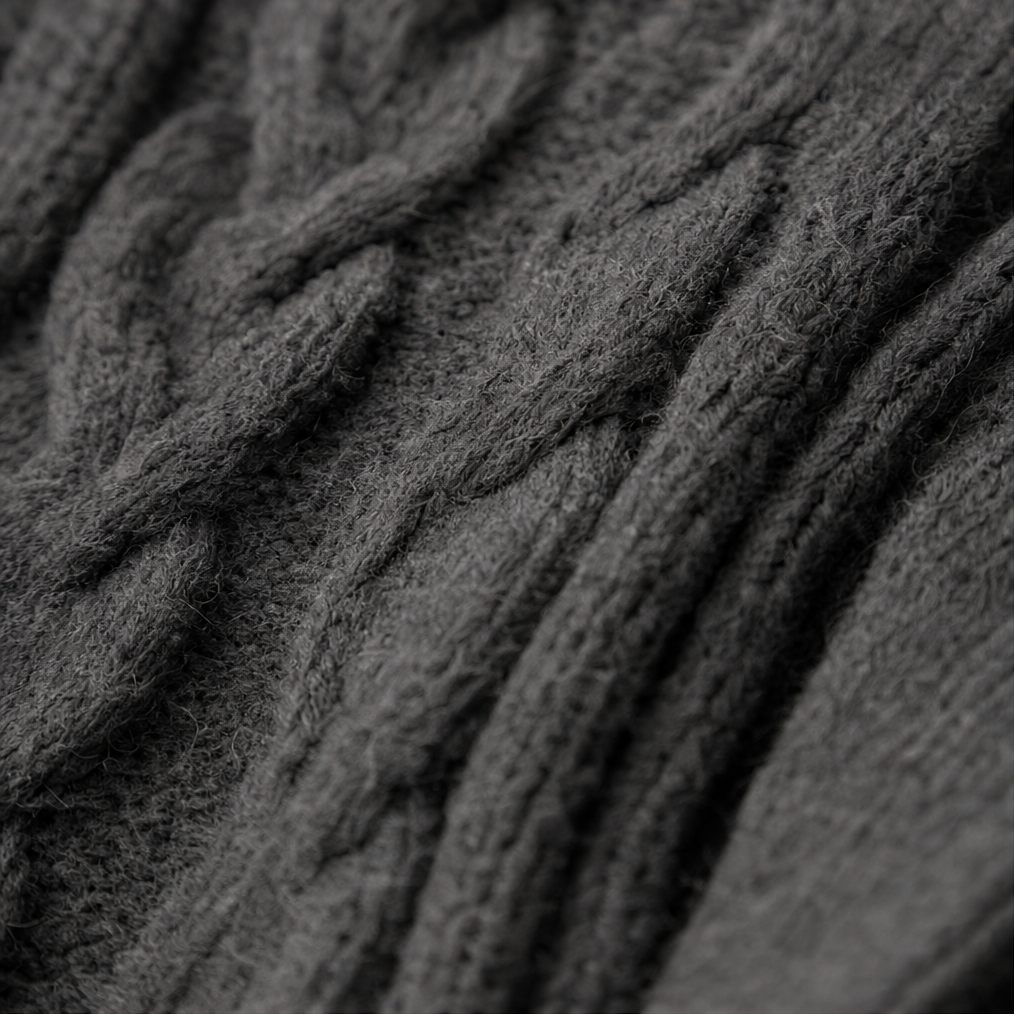 Hooded Longline Cable Knit Cardigan